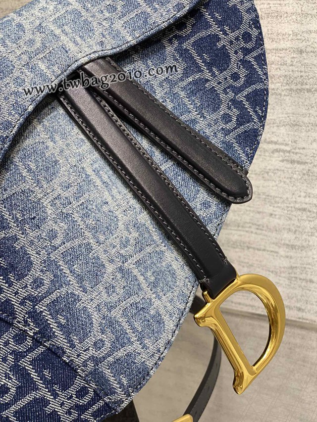 Dior专柜新款迪奥高仿原单Saddle马鞍丹宁系列小号马鞍包 djfk1736